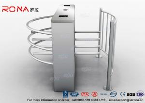  Pedestria Flap Barrier Waist High Turnstile 304 Stainless Steel For Supermarket Manufactures
