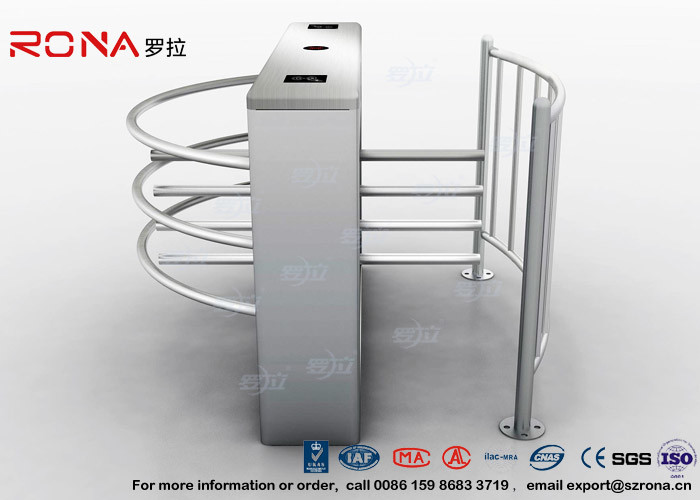  Semi Automatic Waist Height Turnstiles Entrance IC/ID Card Access Control AC220V Manufactures