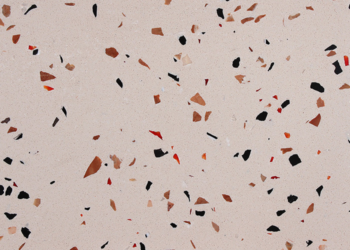  20mm Polished​ Terrazzo Floor Tile With Black Dots Manufactures