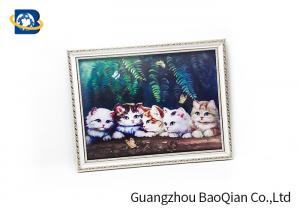  House Wall Printing 3D Lenticular Pictures Cute Cat / Panda Animal Flip Image Manufactures