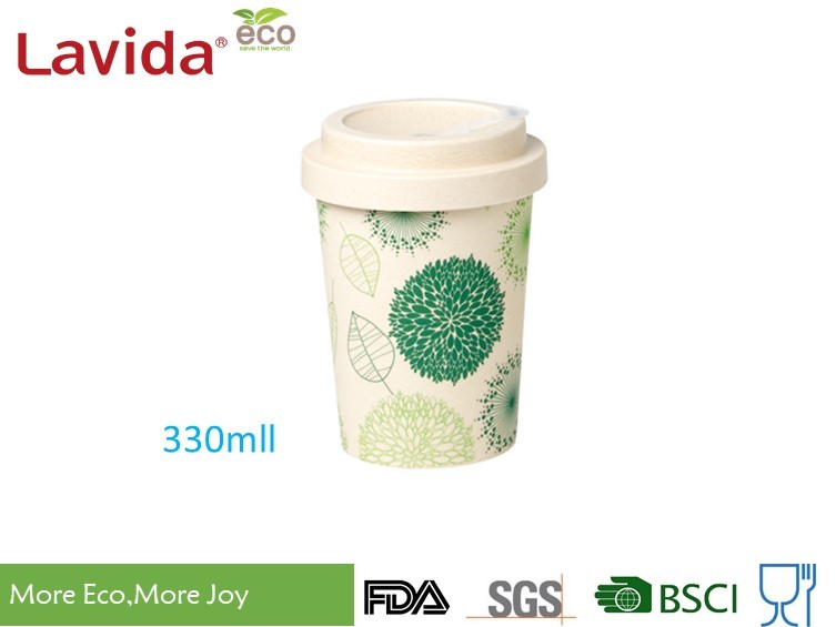 China Melamine Bamboo To Go Cup Plastic Travelling Mug Smelless Reusable Chic Design on sale