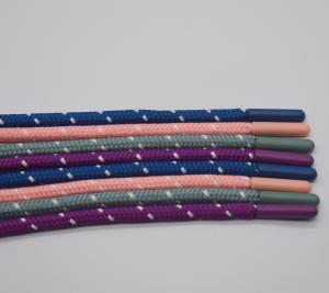  6mm Flat Shoe Laces Round Polyester Drawcord Mesh Fabric Manufactures