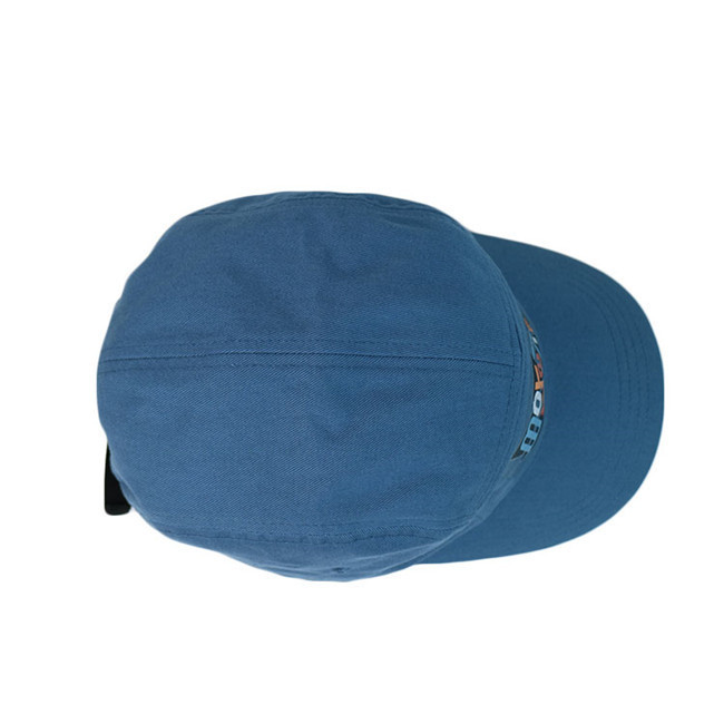  Twill 5 Panel Camper Hat With Screen Printed Nylon Webbing Manufactures