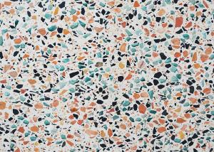  Pure White Ceramic Terrazzo Look Floor Tile With Color Spots Manufactures