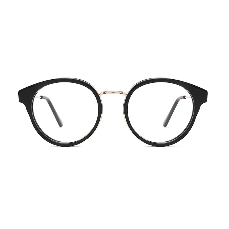  Retro Round Acetate And Metal Eyeglasses OEM Customize LOGO Manufactures