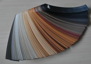 China High grade wood grain Pvc edge banding tape on sale