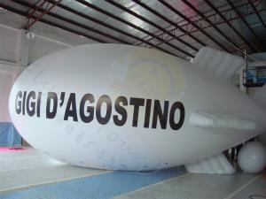  Huge Inflatable Zeppelin Air Balloon White Elastic UV Protected Printing Manufactures