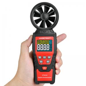  8 Fan Blades Handheld Digital Anemometer , 9999 Counters Portable Wind Meter Manufactures
