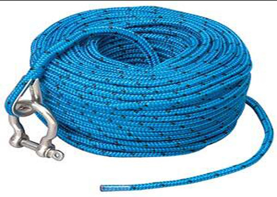  Blue polypropylene auto tow rope automatic tow rope towing car rope with shackle Manufactures