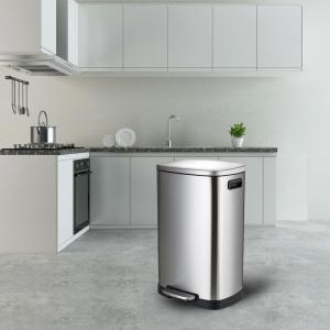 China Smudge Proof 50L Stainless Steel Trash Bin on sale