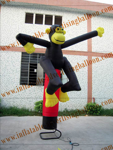  Custom Inflatable Air Dancer / Sky Dancer Inflatable Monkey Shaped Of Promotion Manufactures