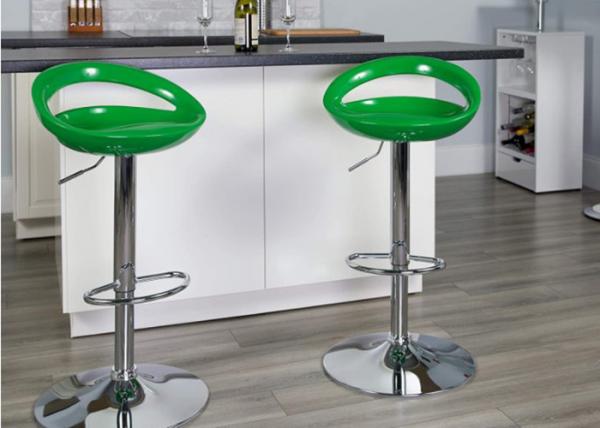 Quality One Piece Molded Simple Living Bar Stools Metal Frame Bar Stool With Footstool for sale