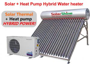 China 155 - 310 L Capacity Solar Heat Pump Water Heater Stainless Steel Tank Material on sale