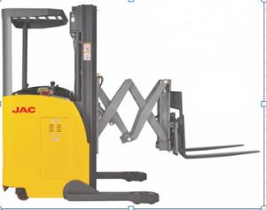  1500kg Load Capacity Electric Reach Truck Forklift With Double Scissor Manufactures