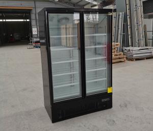 China 810L Upright Glass Door Vertical Display Showcase Freezer Air Cooling on sale