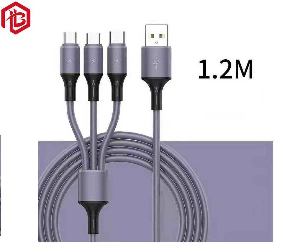  Nylon Braided 3ft 6ft 10ft 3 In 1 Usb 3.0 Charger Cable Micro Usb Type C Fast Charging Data Cable Manufactures