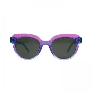  Colored Acetate Circle Frame Sunglasses flexible Gradient Customised Manufactures