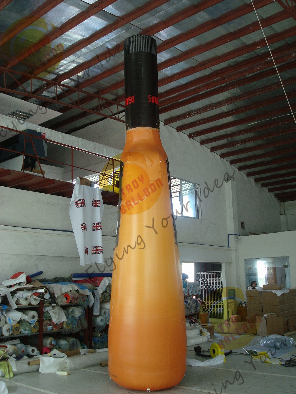  UV Protective PVC Tarpaulin Inflatable Bottle For Indoor Activities With Silk - Screen Printing Manufactures