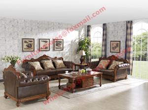  1+2+3 Italy Leather Upholstery Sofa Set with Wooden Tv Stand and Storage Cabinet Manufactures