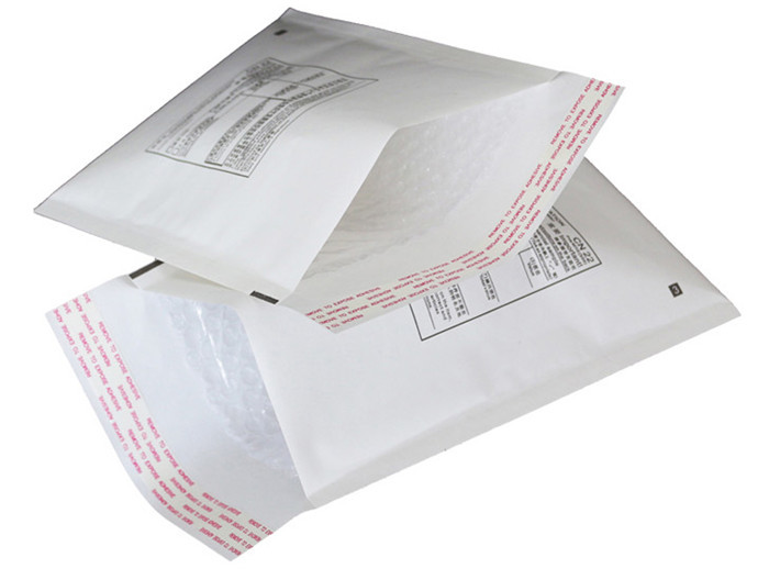 China White Kraft Bubble Mailers 45x210mm #C , Custom Bubble Mailer Envelopes on sale