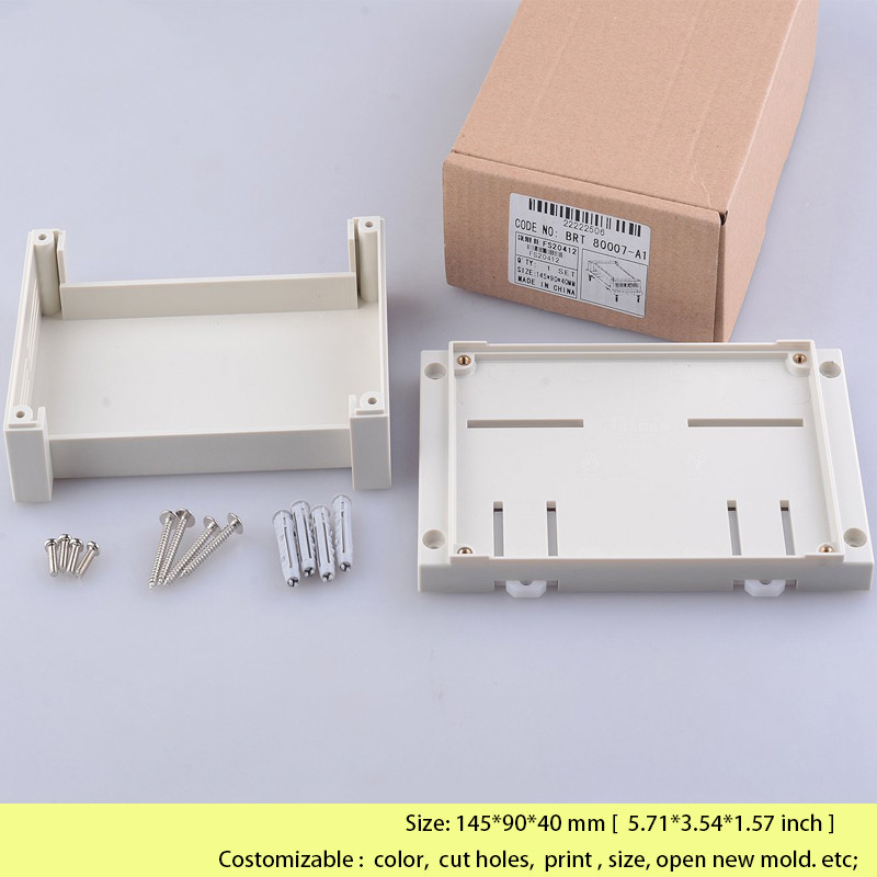 PLC Din Rail Enclosure For Electronic Diy Switch Box Cable Junction Box 145*90*40 Mm Manufactures