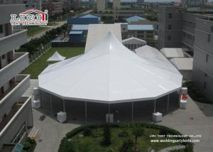 China Heavy Duty White High Peak Tents / Marquees , Clear Span Tents Structure For Event on sale