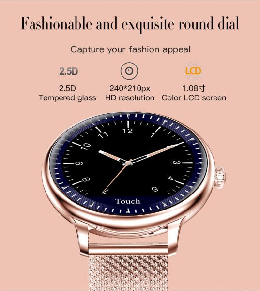 1.08 Inch Screen 64M Ladies Bluetooth Smart Watch