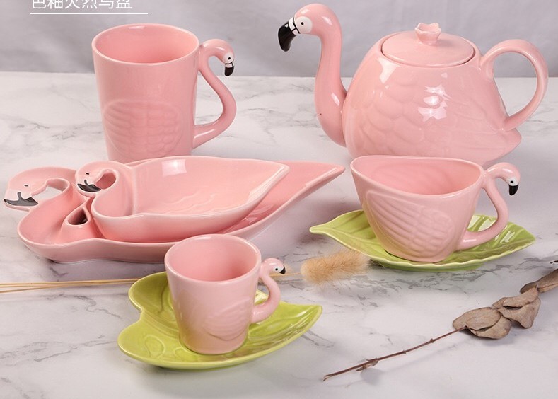  Promotional LFGB Nordic Style Flamingo Tea Set Manufactures