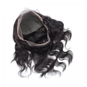China 360 lace frontal closure silk base Virgin Brazilian Indian Human hair Full front lace on sale