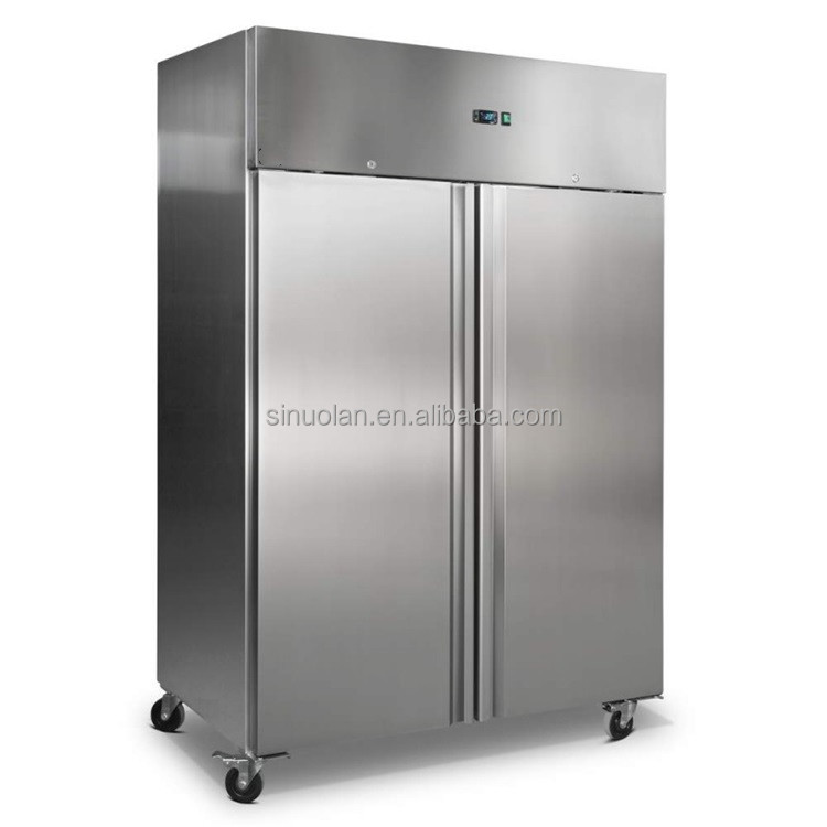 China Commercial Refrigeration Equipment Commercial Standup Refrigerator Upright Freezer 2 Door Vertical Freezer on sale