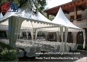 China Anodized Surface Finishing Pagoda Canopy Tent Heavy Duty With Decoration Roof Lining on sale