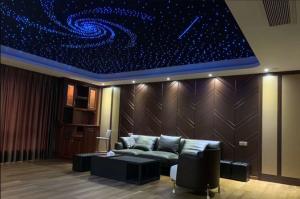  Noise Reduction Polyester Ceiling Tiles Starry Sky Optic Star Ceiling Lighting Manufactures