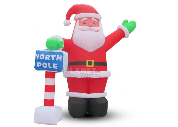  Custom Outdoor Christmas Decoration LED Lights Inflatable Santa Claus For Home Backyard Manufactures