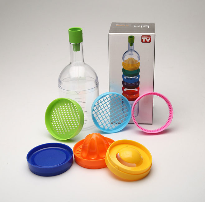 Quality Multifunctional 8 In 1 Kitchen Tool Set Juice Bottle Grater Fruit And Vegetable Cups for sale