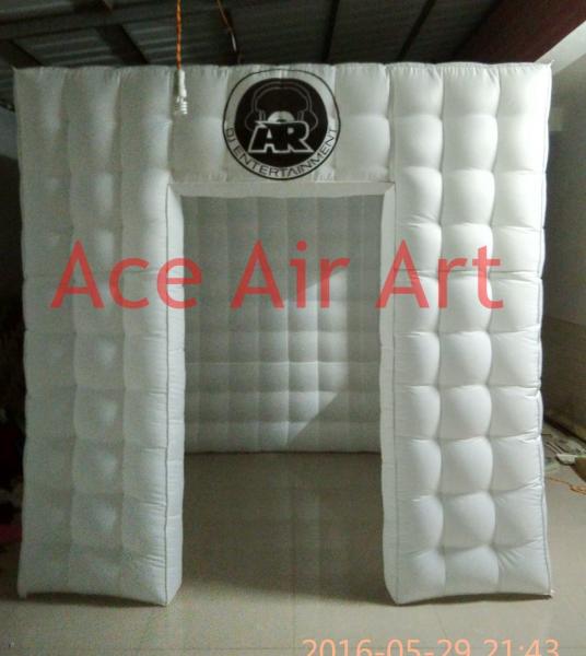 Ace Air Art 2.4m x2.4m x2.4m led lighting portable inflatable photo booth with logo to USA