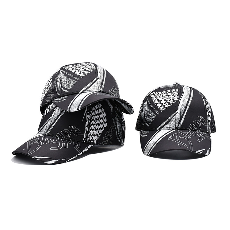  100% Polyester Black Baseball Cap Custom Full Sublimation Printing Baseball Hat Manufactures