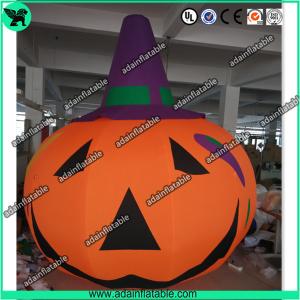  3m Customized Oxford Inflatable Pumpkin With Witch Hat  For Halloween Decoration Manufactures