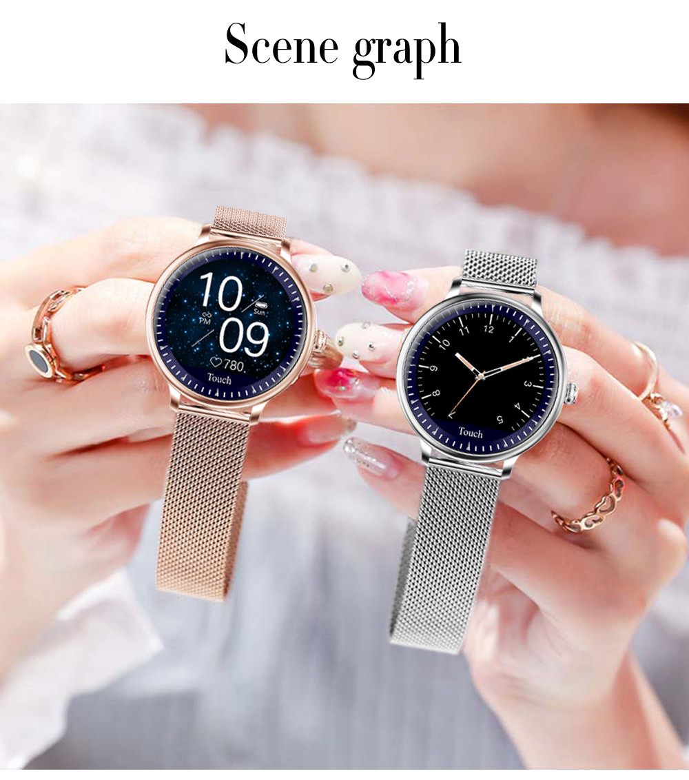 Blood Pressure Test 140mAh Ladies Bluetooth Smart Watch