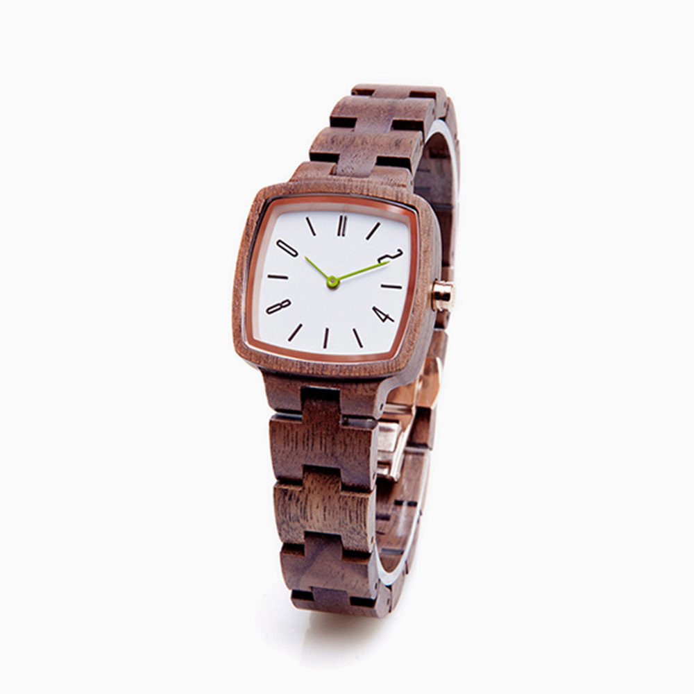 Wooden Watches Women Drop Shipping Custom Logo Wrist Watch Fashion Ladies Dress Watch China Factory