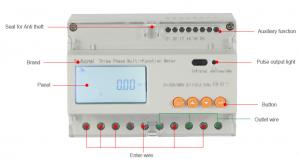  Three Phase AC220V 50Hz Din Rail Electric Meter Monitoring Device Manufactures