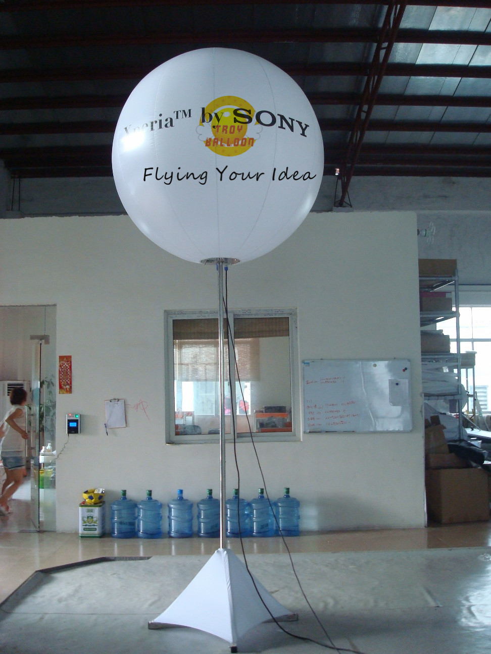  Two Sides 1.5m Inflatable Lighting Balloon Digital Printing For Event Manufactures