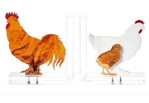  High Quality Chicken Shape Acrylic Bookends Manufactures