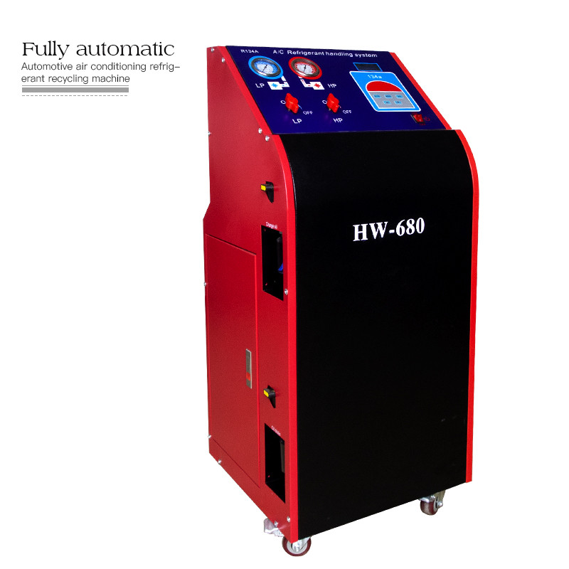  High quality factory price recovery &amp; charging function AC Refrigerant Recovery Machine car ac service station for car Manufactures