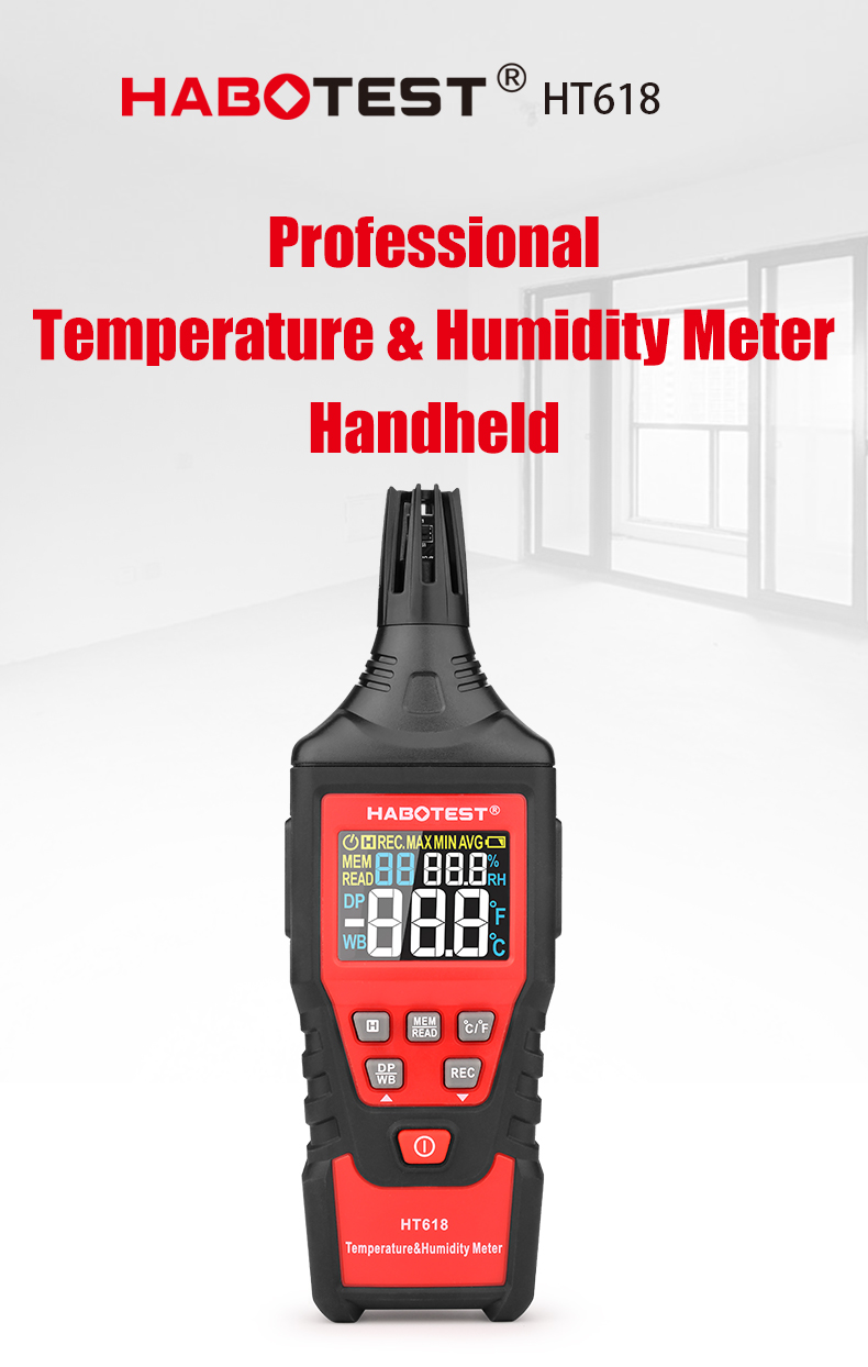 99 Groups Multimeter Accessories , Digital Temperature And Humidity Meter