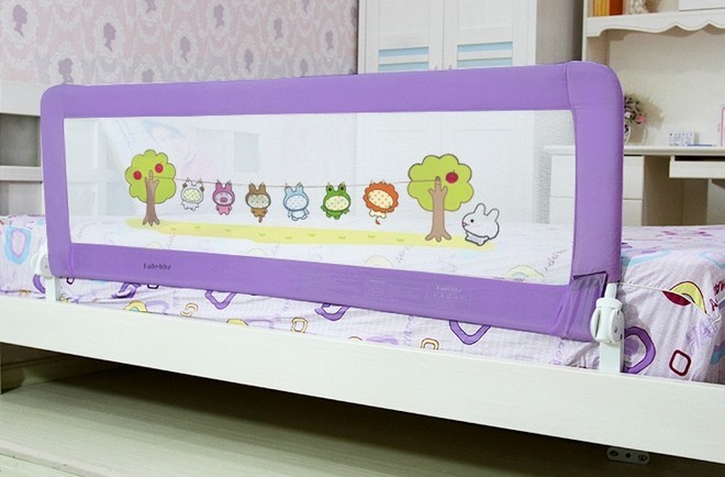 China Mesh Adjustable Bed Rails with Lovely Cartoon Pictures for Baby on sale