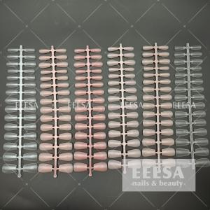  6 Colors Matte Clear Pink 15 Sizes Wide Short Press On Coffins Nail Tips Manufactures