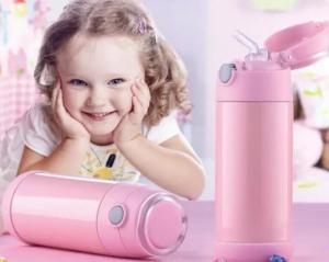 China Pink Color Children'S Stainless Steel Water Bottles Vacuum Flasks Thermos 350ml on sale