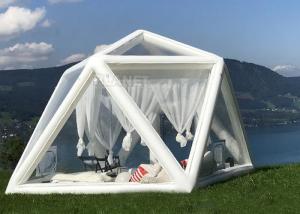  Portable Large Clear Bubble House Inflatable Triangle Transparent PVC Inflatable Camping Tent Manufactures