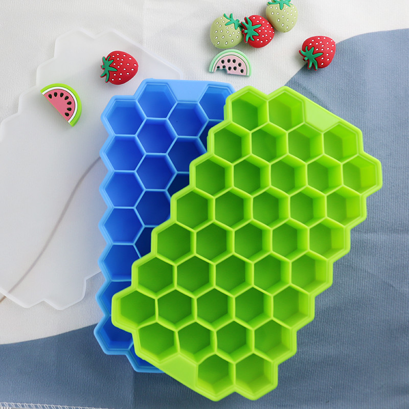 BPA Free Honeycomb Ice Cube Mold , Food Grade Rubber Ice Cube Trays