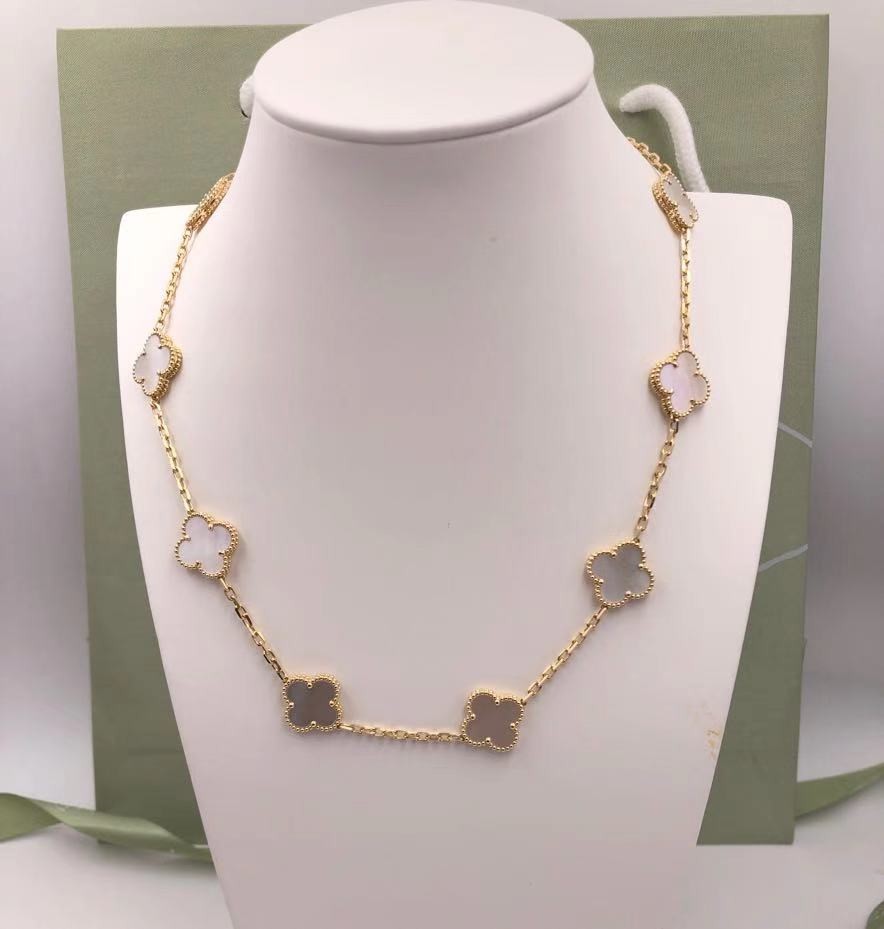  Van Cleef Arpels Alhambra 18K Gold Necklace Manufactures